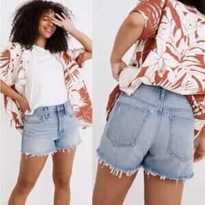 Madewell Shorts Womens Size 25 Relaxed Denim Cutoffs Summer Biker Rock Casual